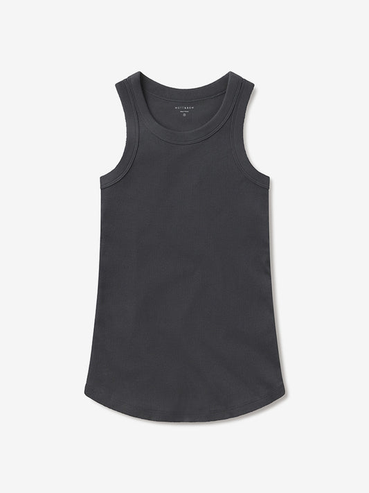 Rib Tank Dark Gray Tank tees