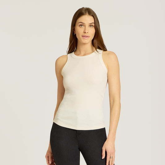Rib Tank Pearl White Tank tees