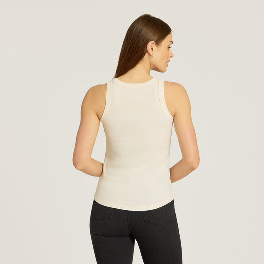 Rib Tank Pearl White Tank tees