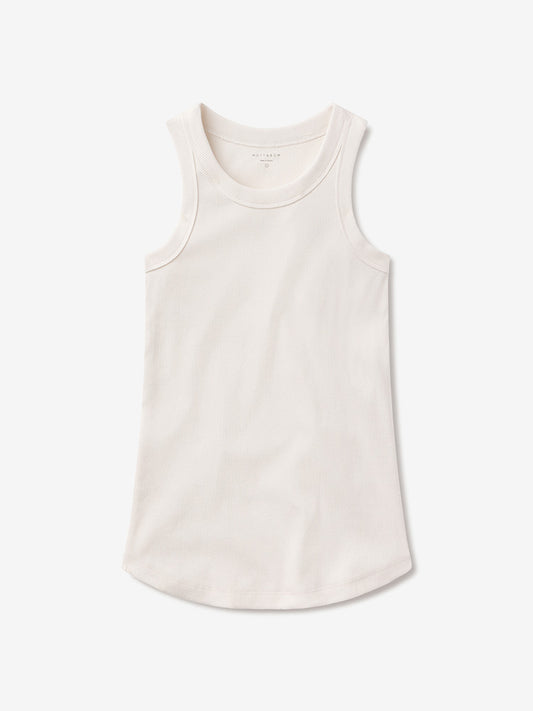 Rib Tank Pearl White Tank tees
