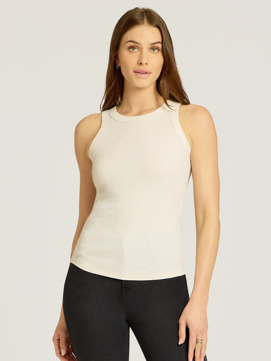Rib Tank Pearl White Tank tees