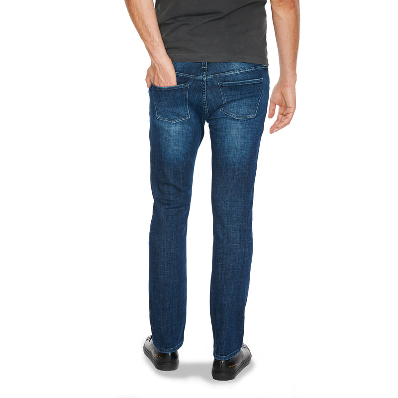 Men wearing Bleu Médium Slim Wooster Jeans