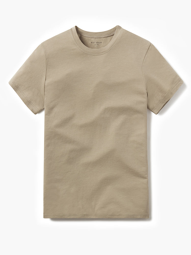 Women wearing Olive Fitted Crew Marcy Tee