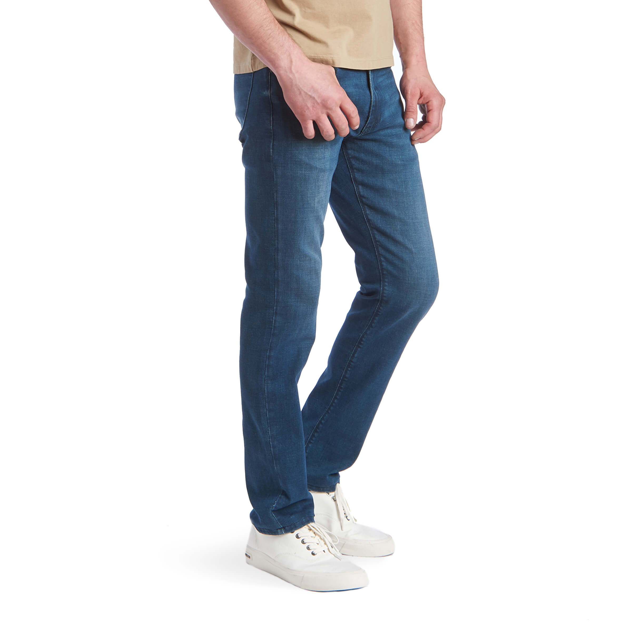 Men wearing Medium/Dark Blue Slim Fulton Jeans