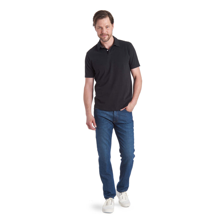 Men wearing Negro Jersey Sueded Polo