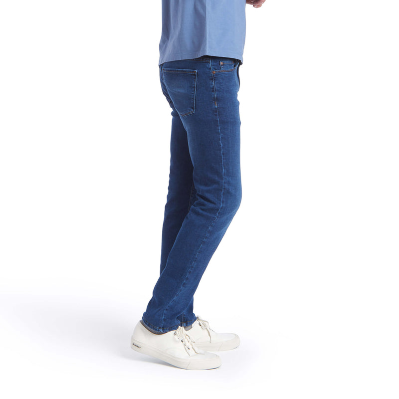 Men wearing Bleu Médium Slim Watt Jeans