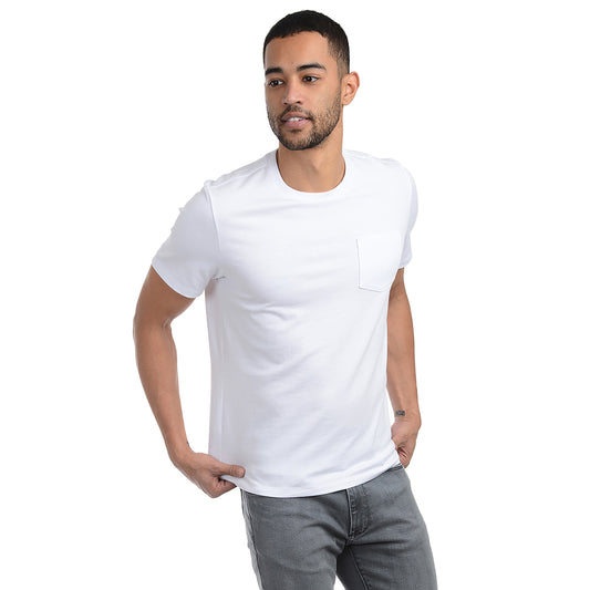 Heavyweight Pocket Carlton Tee White Crew tees
