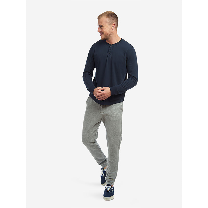 Men wearing Heather Gray The French Terry Sweatpant Hooper