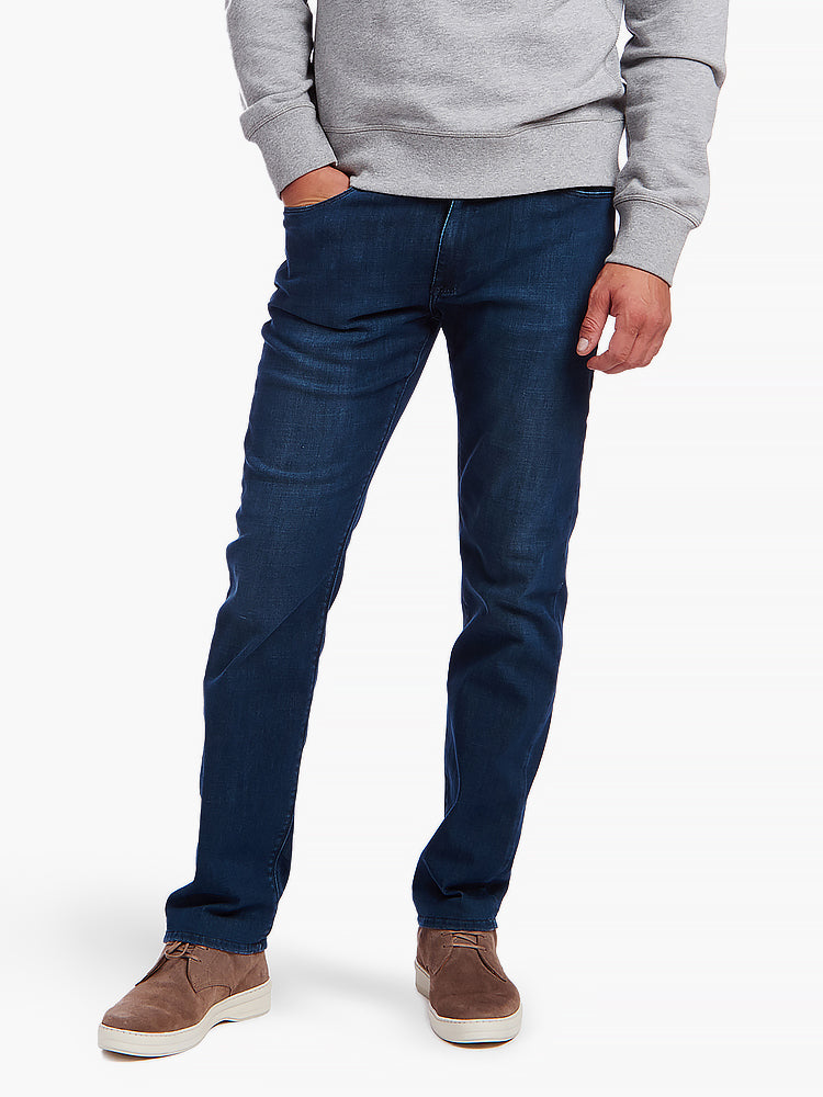 Men wearing Medium/Dark Blue Slim Greene Jeans