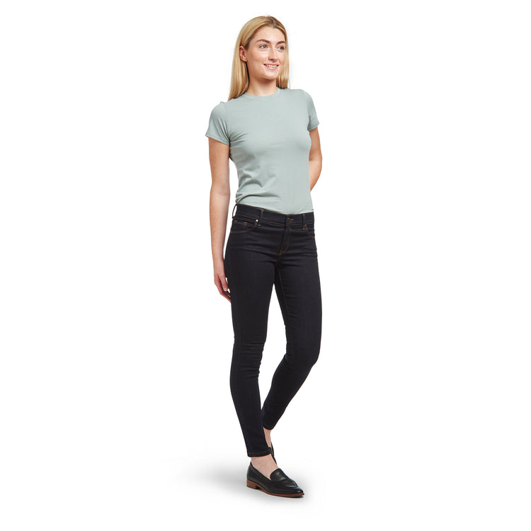 Women wearing Vigne Fitted Crew Marcy Tee