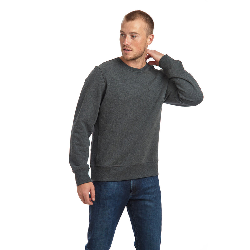 Men wearing Charcoal Heather The French Terry Sweatshirt Hooper