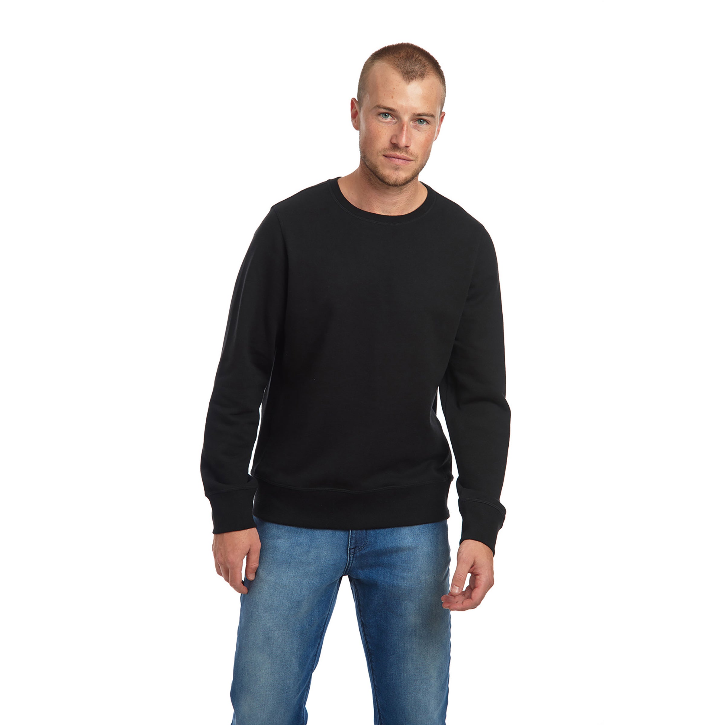 Men wearing Black The French Terry Sweatshirt Hooper