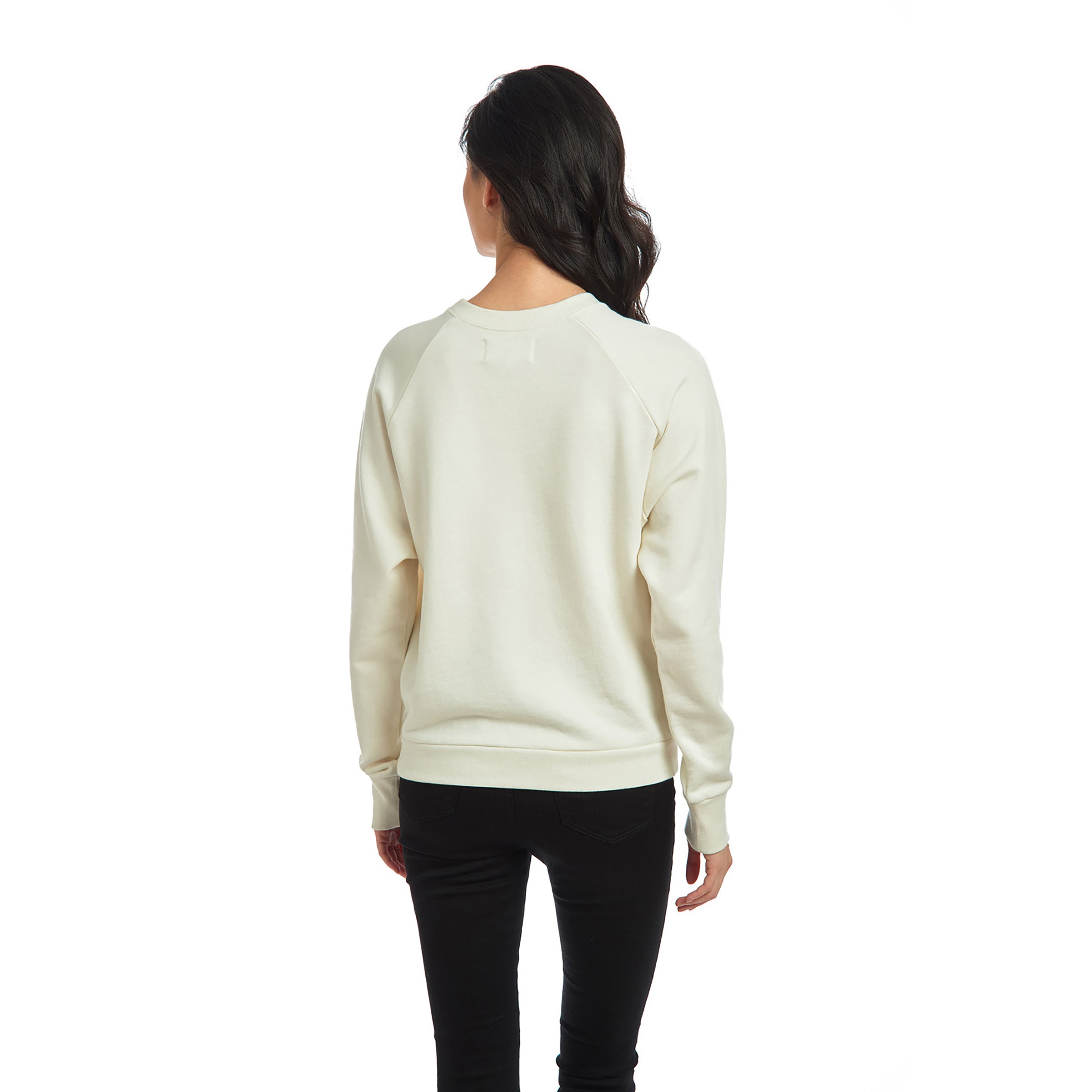 Women wearing Vintage White The French Terry Sweatshirt Surf