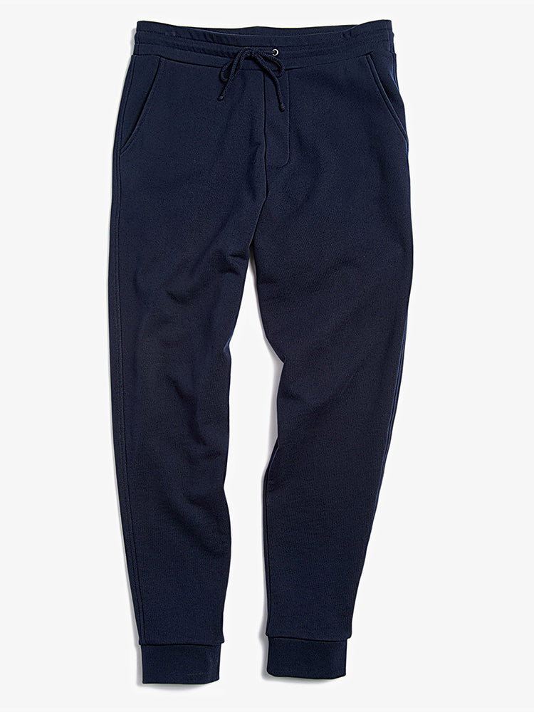 Men wearing Navy The French Terry Sweatpant Hooper
