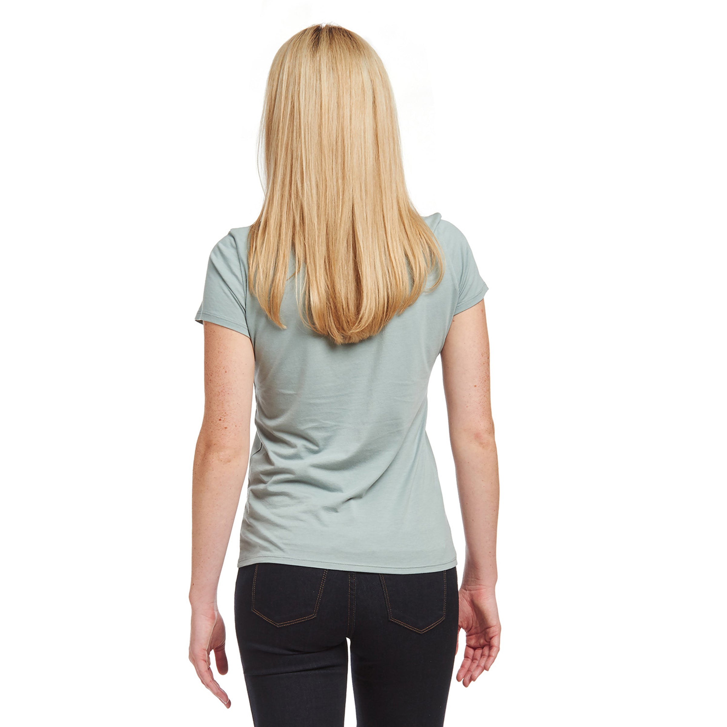 Women wearing Vigne Fitted V-Neck Marcy Tee