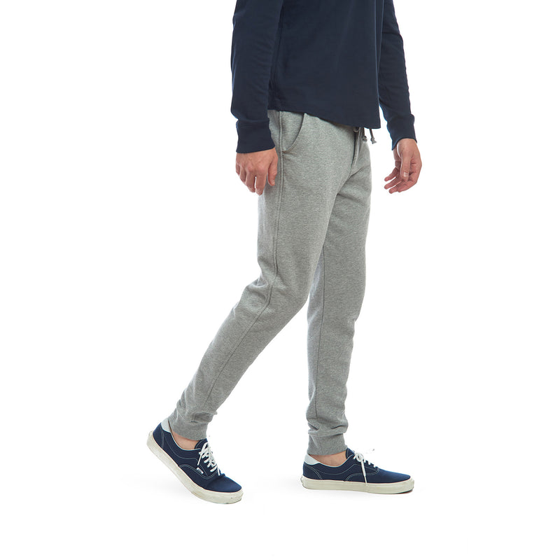 Men wearing Gris Chiné The French Terry Sweatpant Hooper