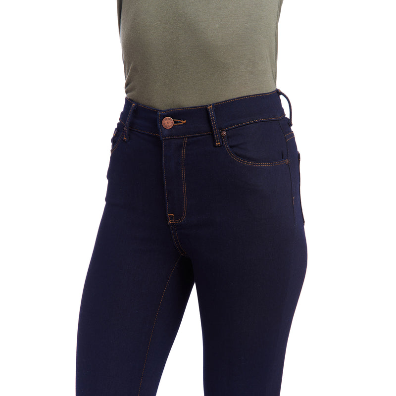 Women wearing Bleu Foncé High Rise Skinny Ann Jeans