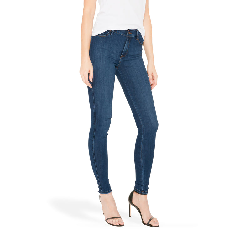 Women wearing Azul medio High Rise Skinny Jane Jeans