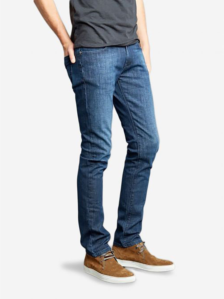 Men wearing Medium Blue Slim Mosco Jeans