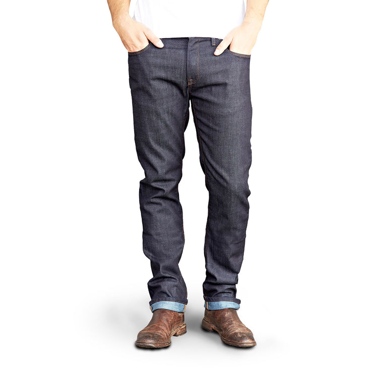 Men wearing Bleu Foncé Slim Mosco Jeans