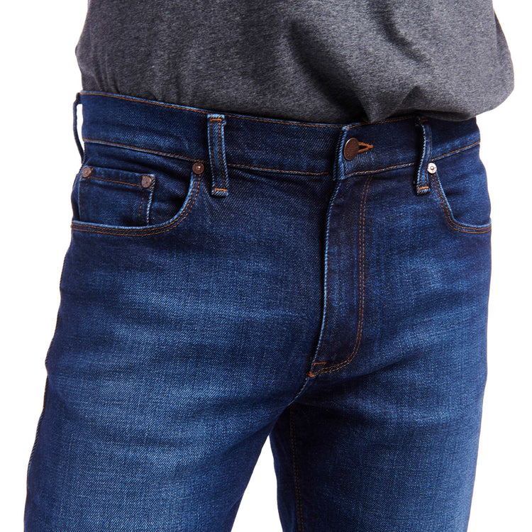 Men wearing Bleu  Médium/Foncé Skinny Hubert Jeans
