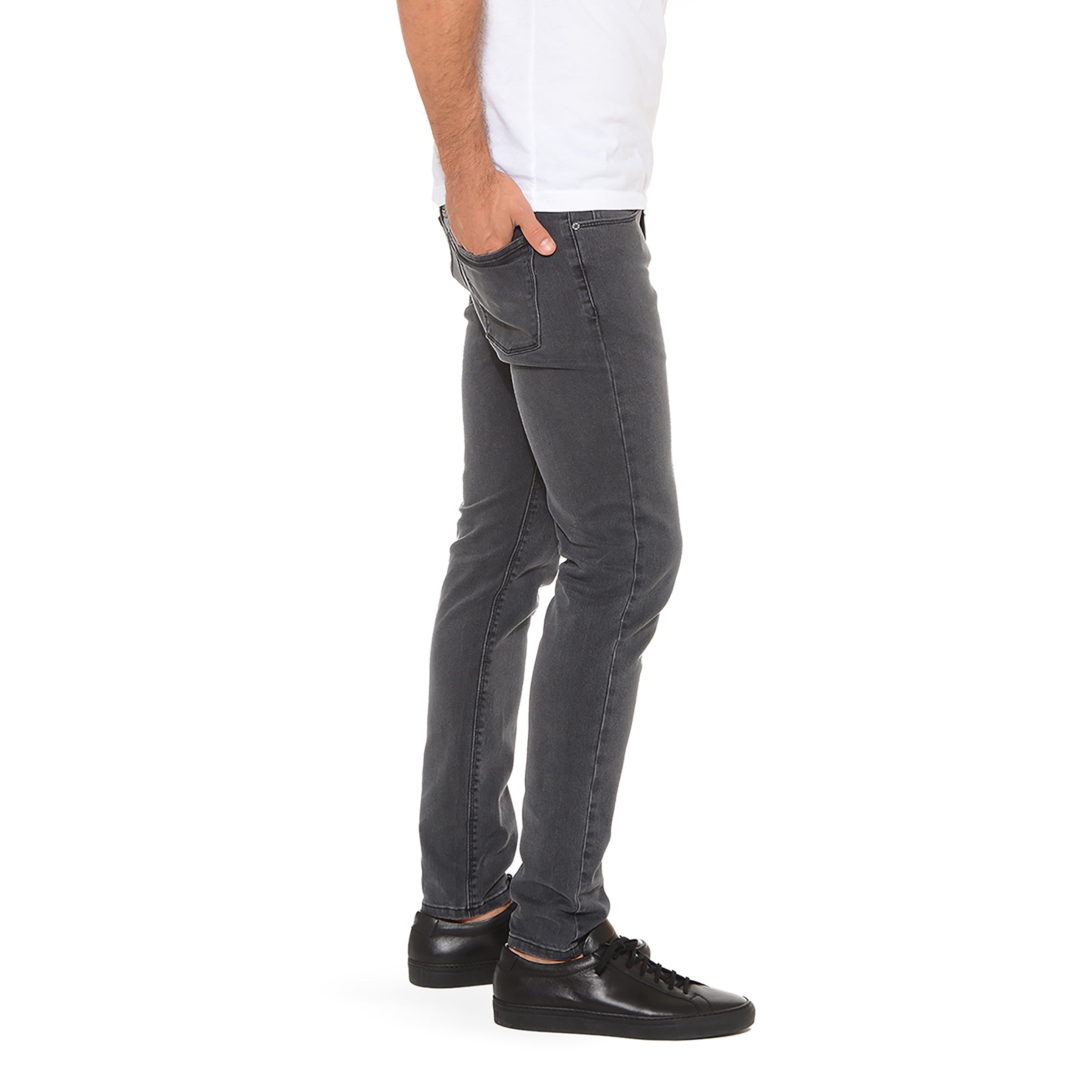 Men wearing Gris Médium Skinny Stone Jeans