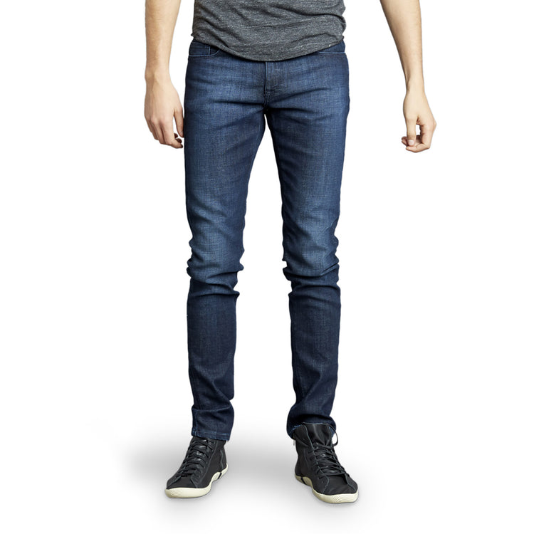 Men wearing Bleu  Médium/Foncé Skinny Crosby Jeans
