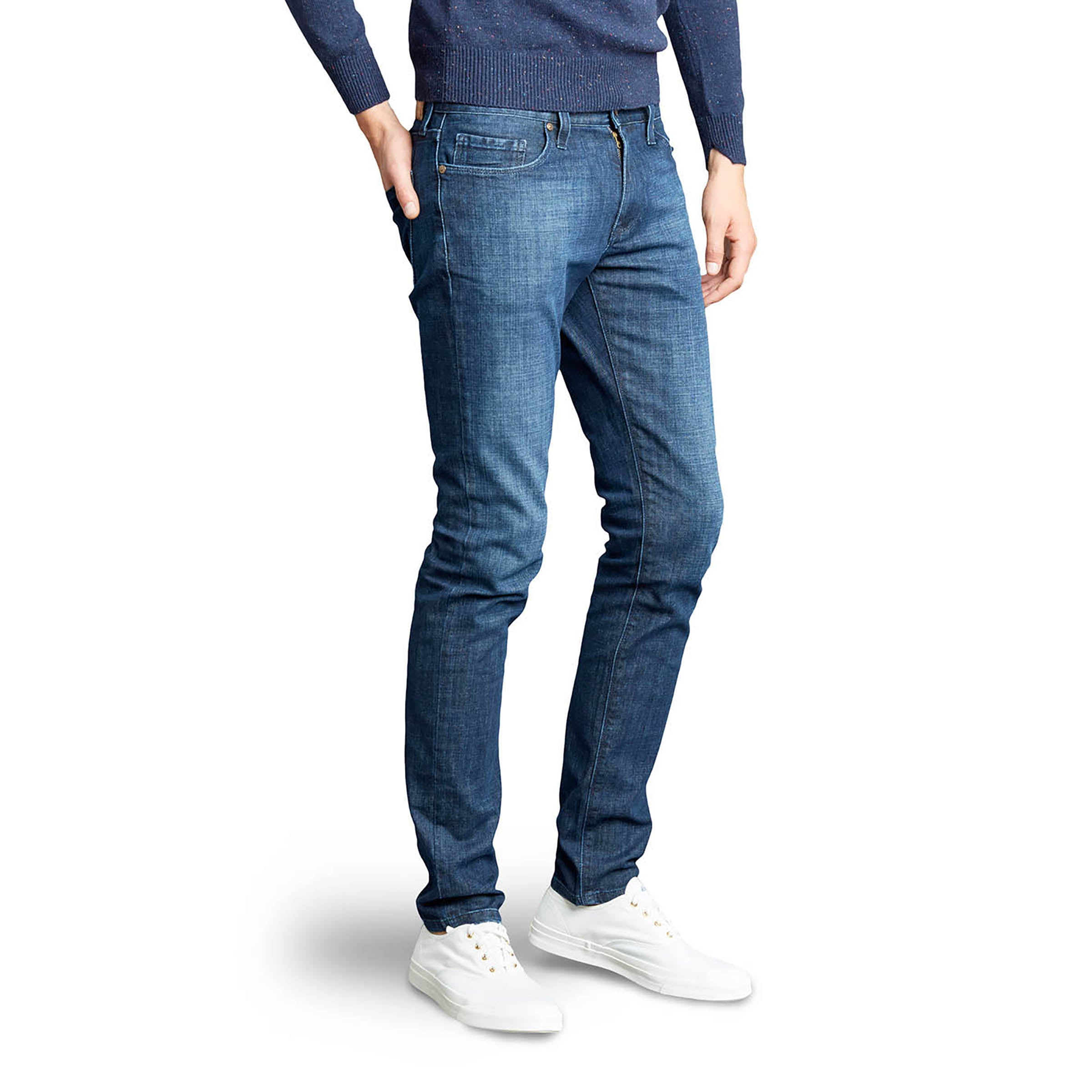 Men wearing Medium Blue Skinny Mosco Jeans
