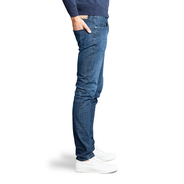 Men wearing Bleu Médium Skinny Mosco Jeans
