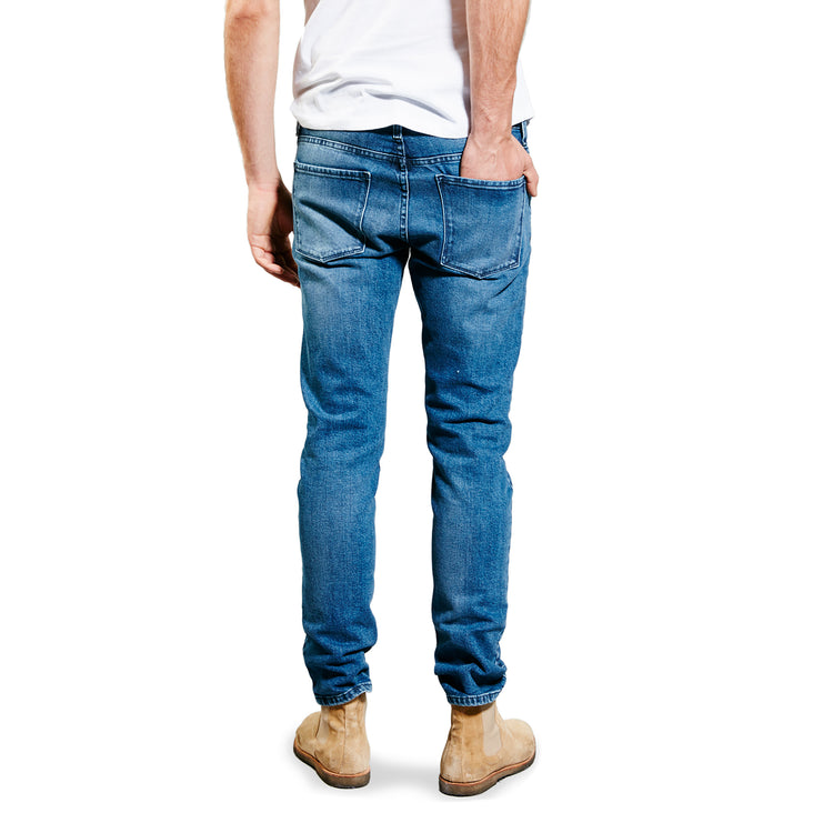 Men wearing Azul medio Skinny Warren Jeans