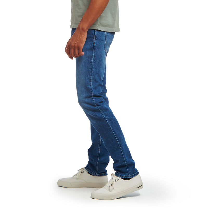 Men wearing Bleu Médium Slim Hubert Jeans