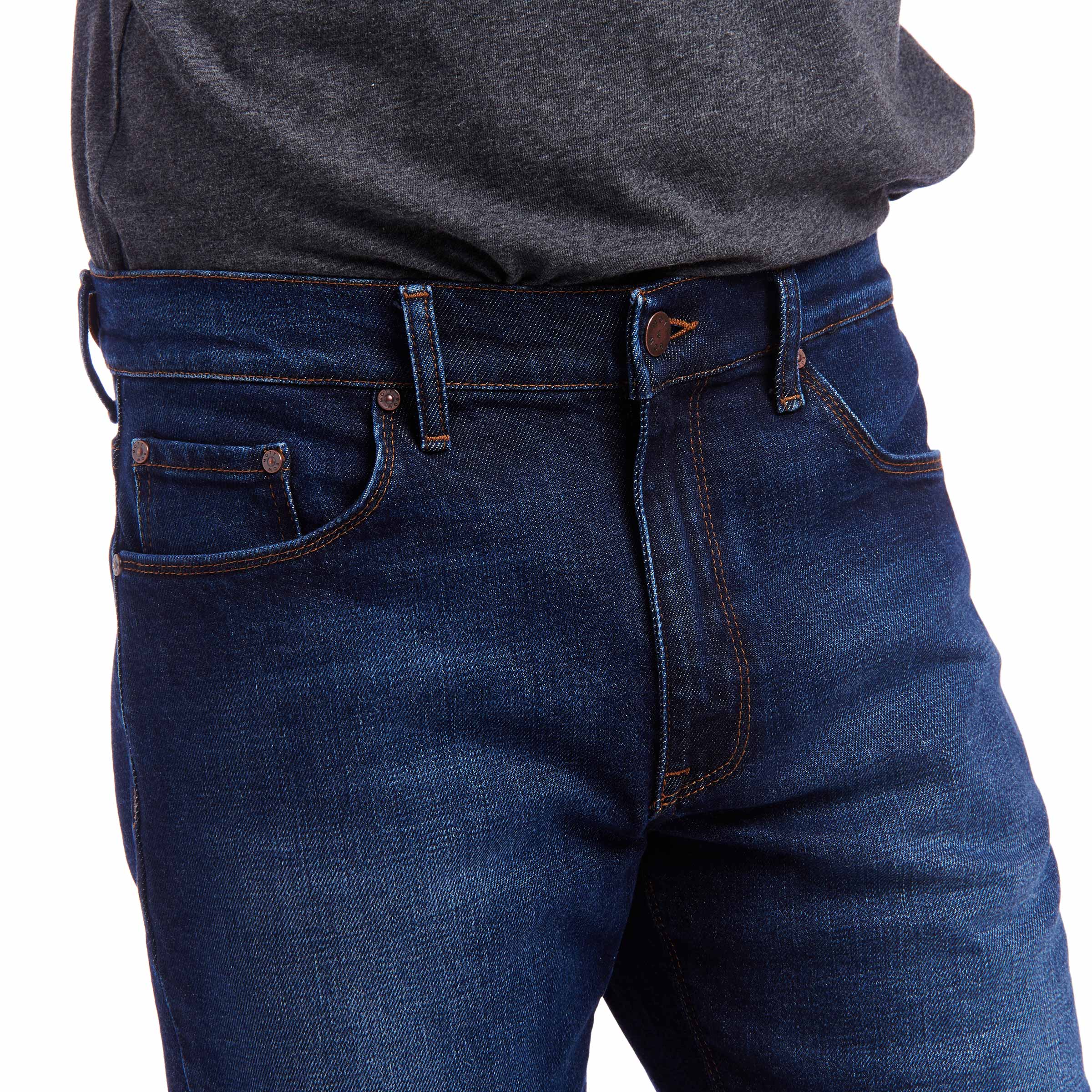 Men wearing Bleu  Médium/Foncé Slim Hubert Jeans