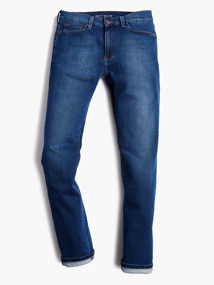 Men wearing Light/Medium Blue Slim Oliver Jeans