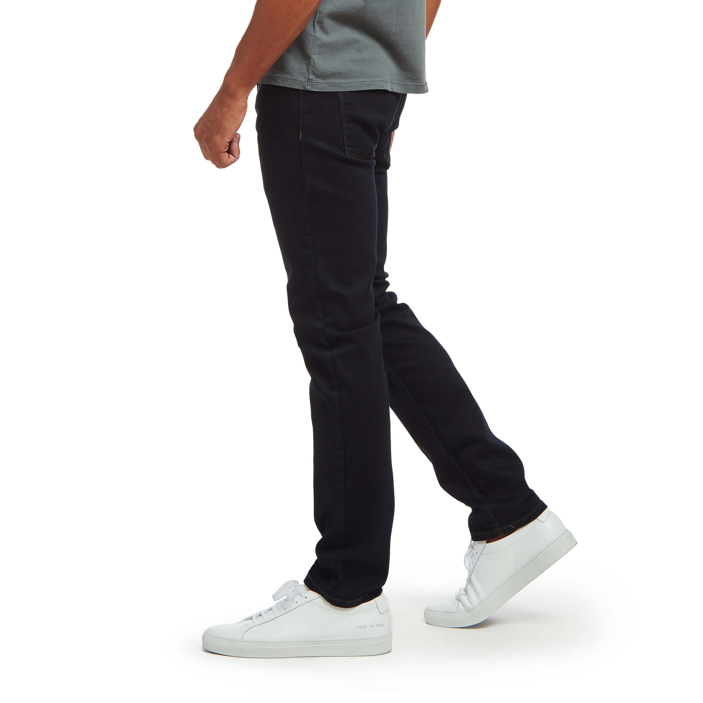 Men wearing Bleu Foncé Straight Staple Jeans