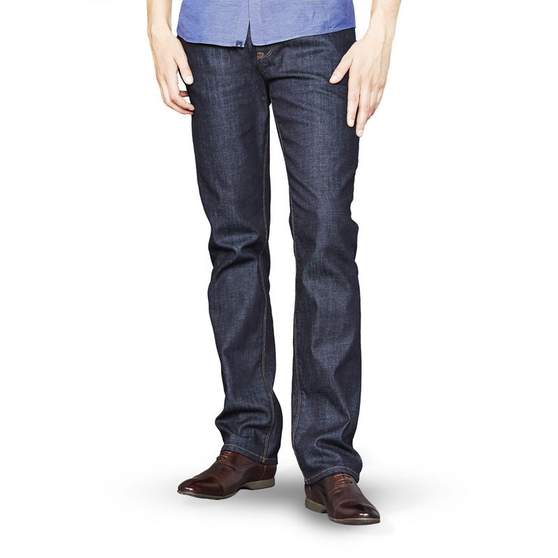 Men wearing Bleu Foncé Straight Mosco Jeans
