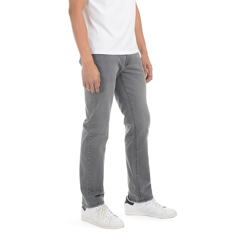 Men wearing Light Gray Straight Stone Jeans