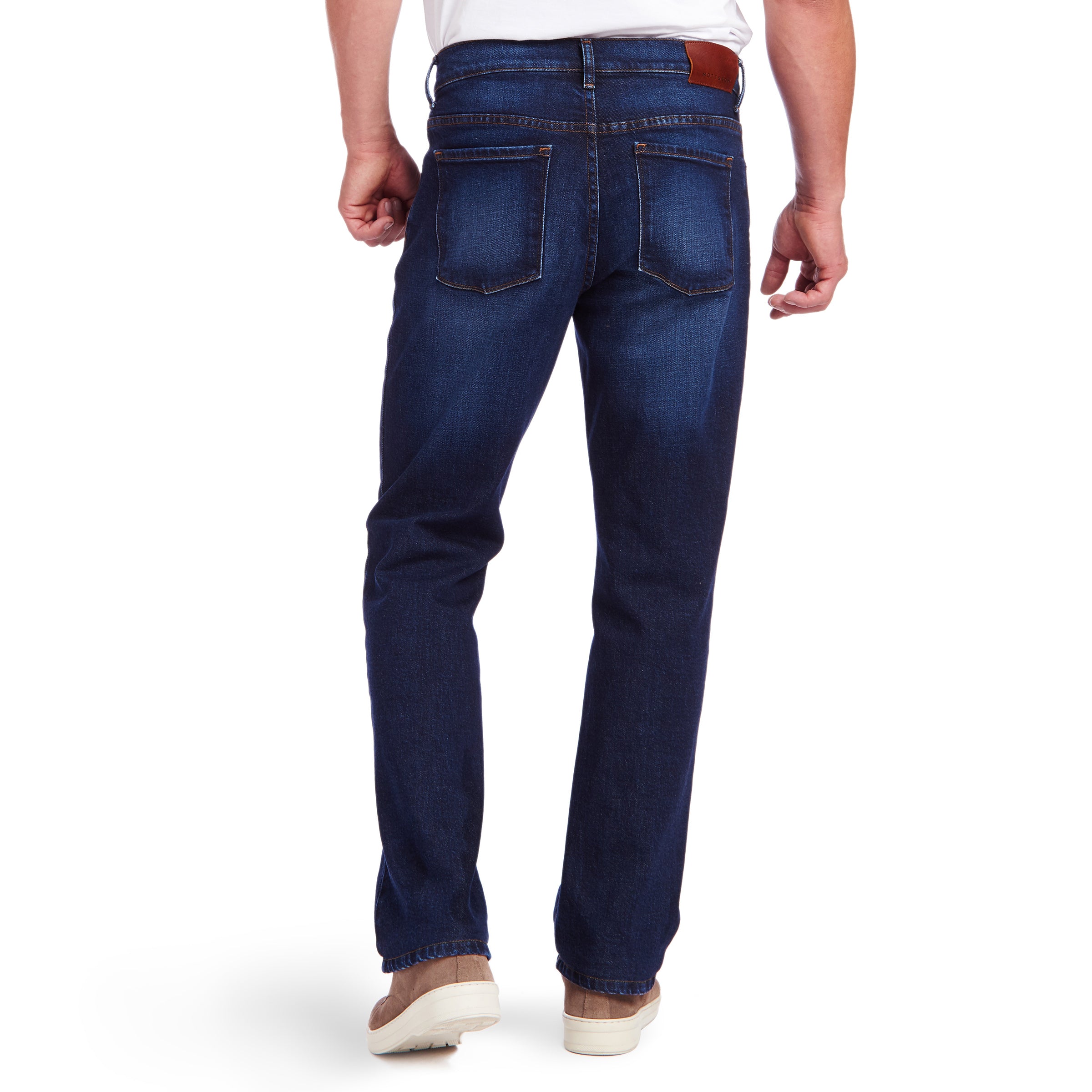 Men wearing Bleu  Médium/Foncé Straight Hubert Jeans