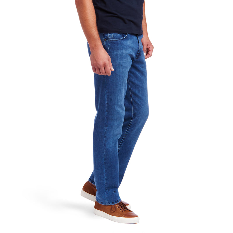 Men wearing Medium Blue Straight Staple Jeans