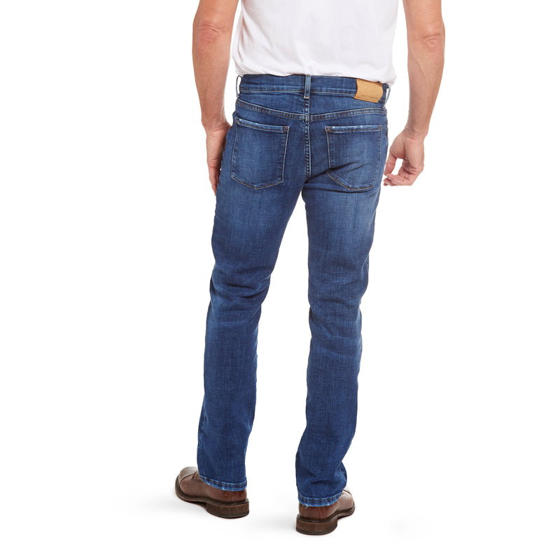 Men wearing Light/Medium Blue Straight Wooster Jeans