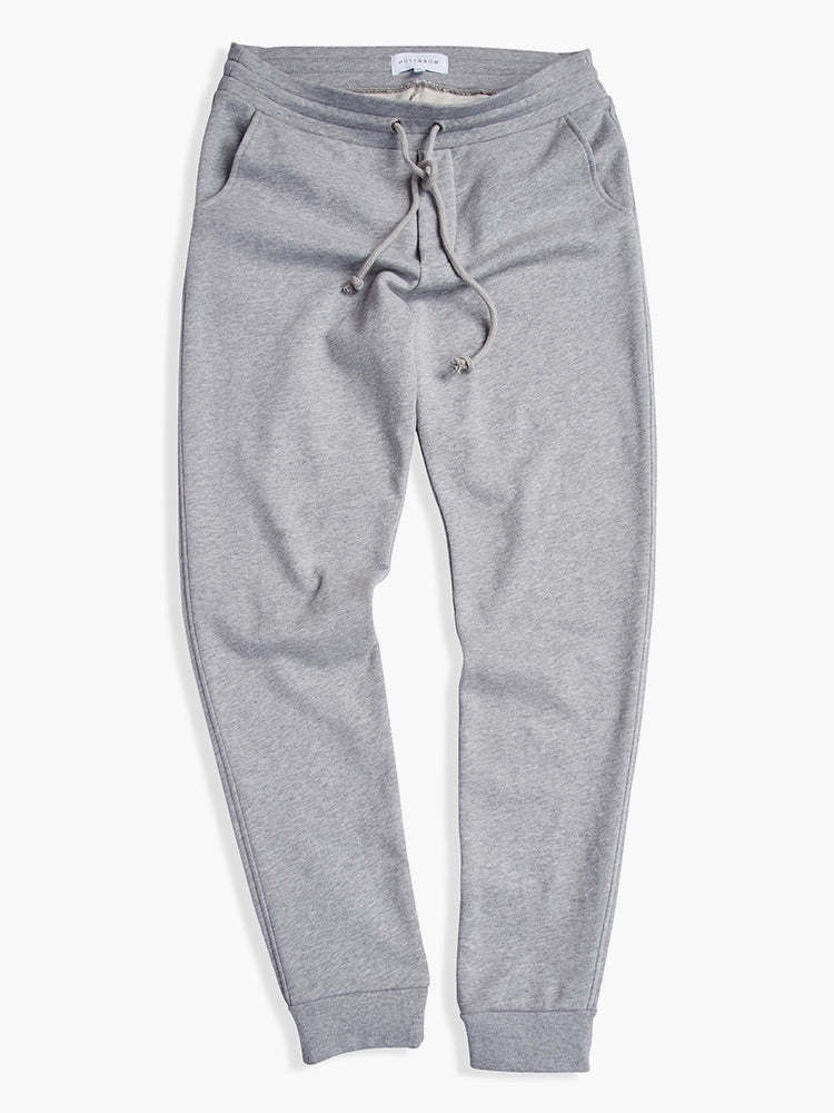 Men wearing Gris Chiné The French Terry Sweatpant Hooper